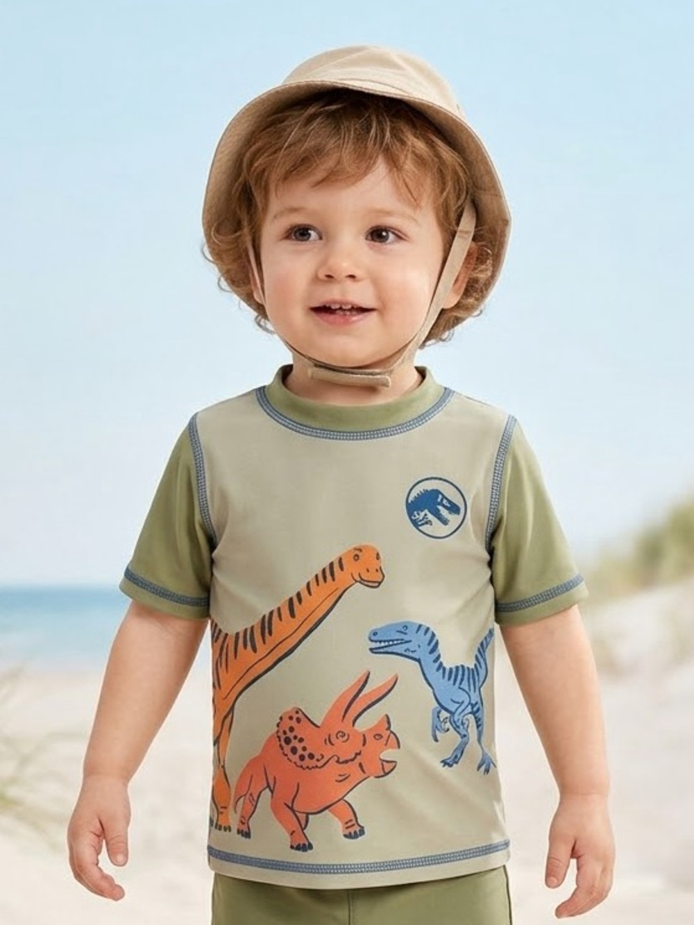 🎉 (18m) Jurassic World Dinosaur Short-Sleeve Rash Guard